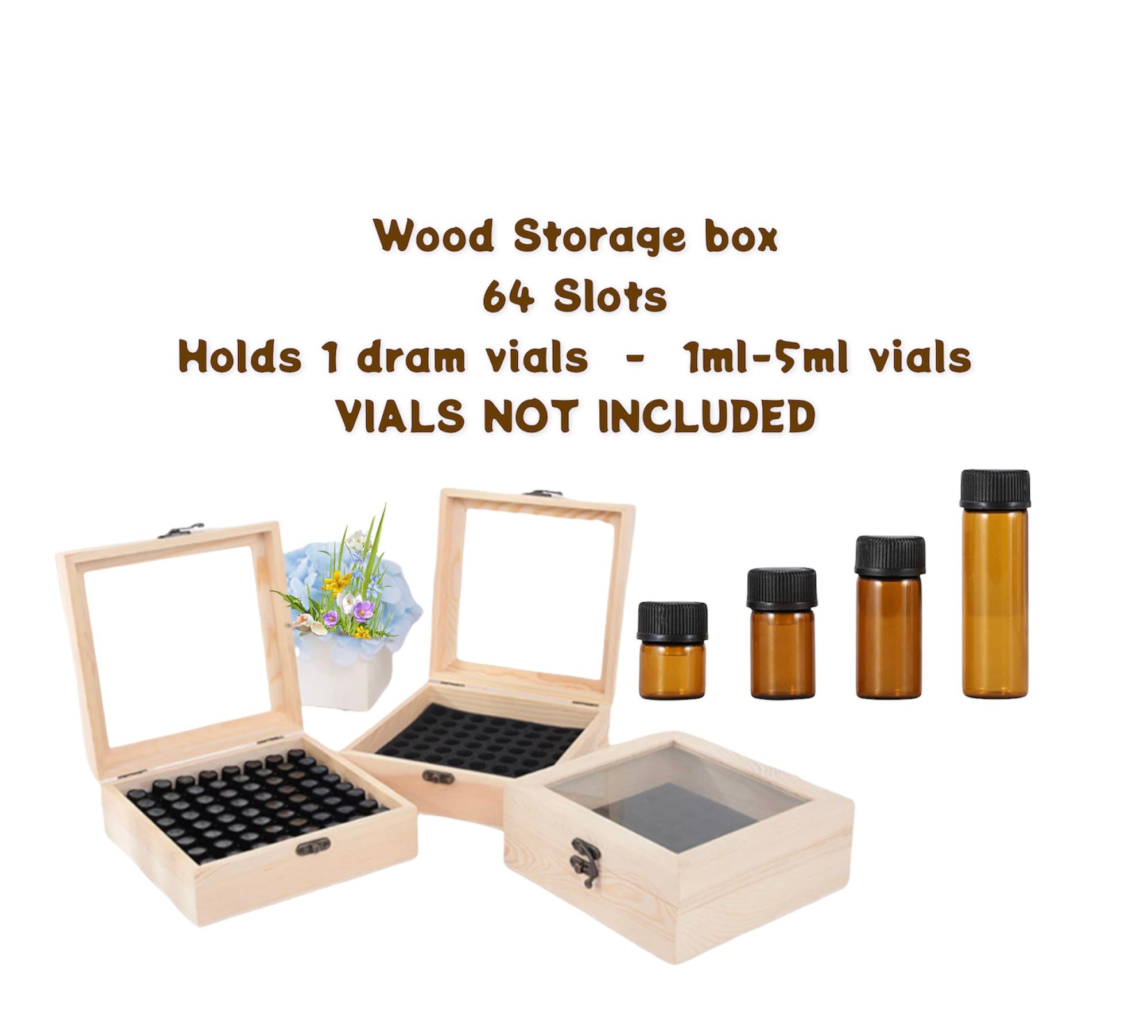 Homeopathy Wooden Storage Box 64 Slots Remedy Storage Etsy