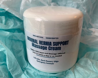 Inguinal Hernia Massage Cream. Cell Salts, Bach Flowers & Oligotherapy Synergy. Listen what your connective tissue weakness is telling you..