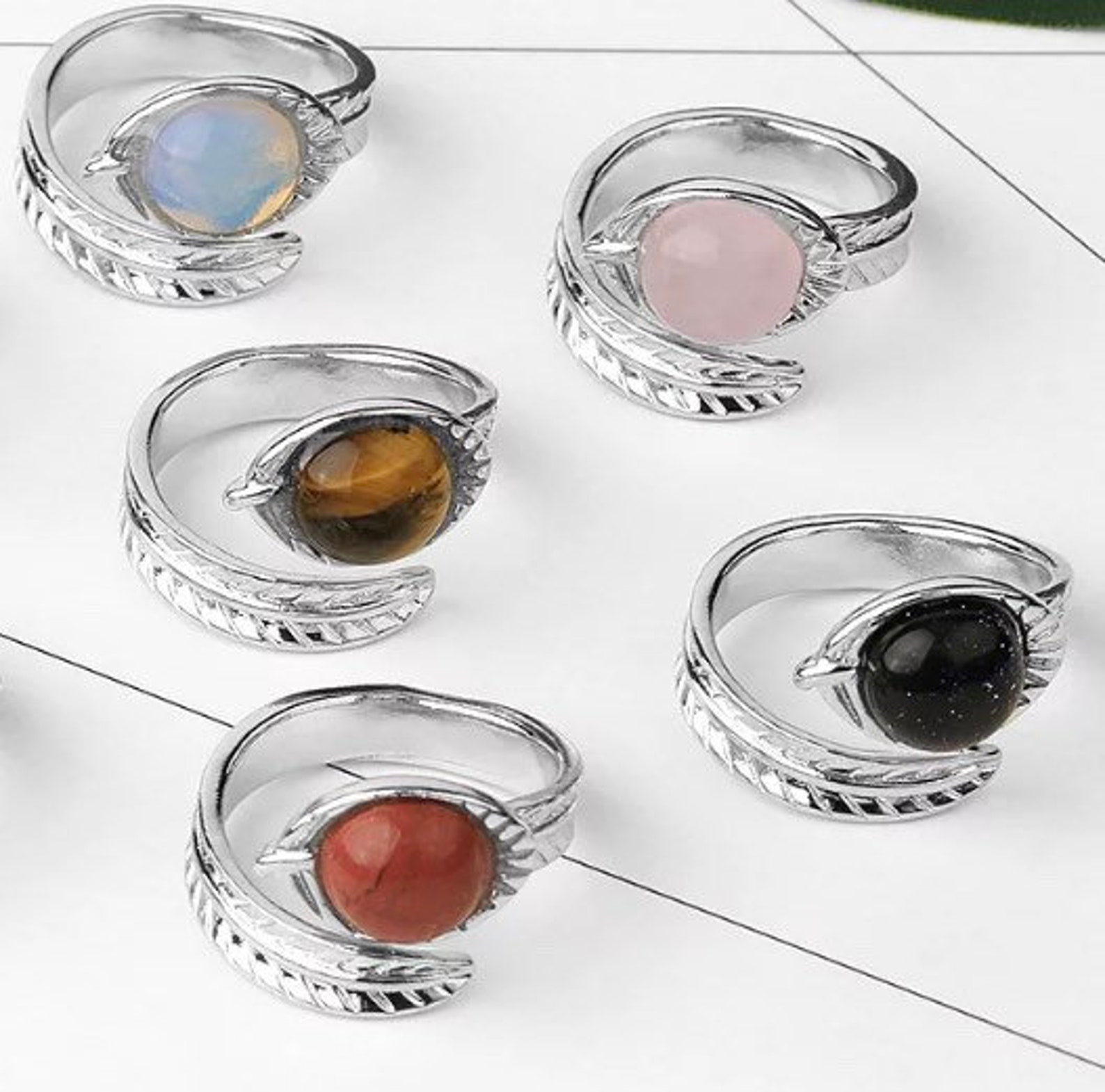 EMF PROTECTION RING. Natural Stone Ring. 5G Shield Stone Ring Etsy