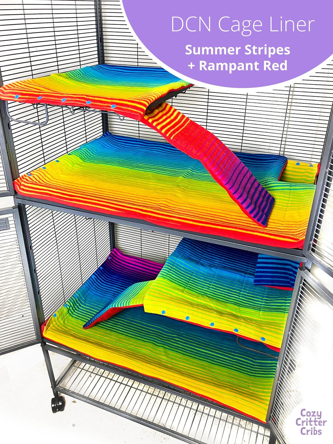 7piece Cage Liner Set Midwest Double Critter/ferret Nation PREMADE