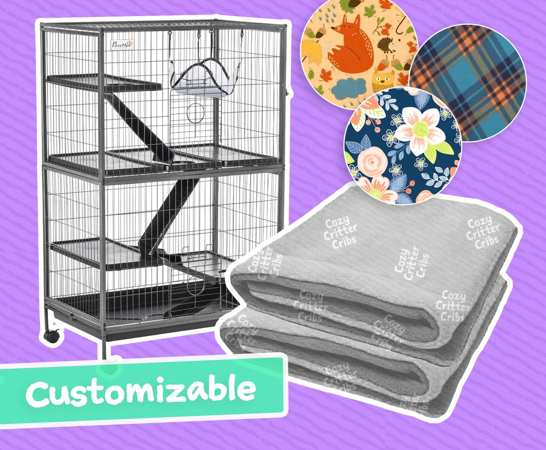 Photo inspiration: Gallery Detail: Customizable Cage Liners Pawhut Deluxe 50 Fleece Cage Liners For