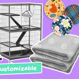 Customizable Cage Liners: PawHut Deluxe 50&quot; Fleece Cage Liners for Small Animals, Rats, Sugar Gliders, Ferrets, Chinchillas