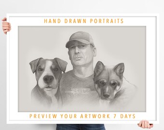 Retratos personalizados para mejores amigos, regalos de retratos de amigos dibujados a mano, regalo de amistad personalizado, regalos de mejores amigos, cumpleaños de mejor amigo.