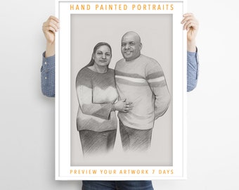 Regalo di nozze personalizzato disegnato a mano per il 2° anniversario, cotone regalo per il 2° anniversario, 2° anniversario per lui, moglie anniversario, 2° anniversario per lei, regalo per lei