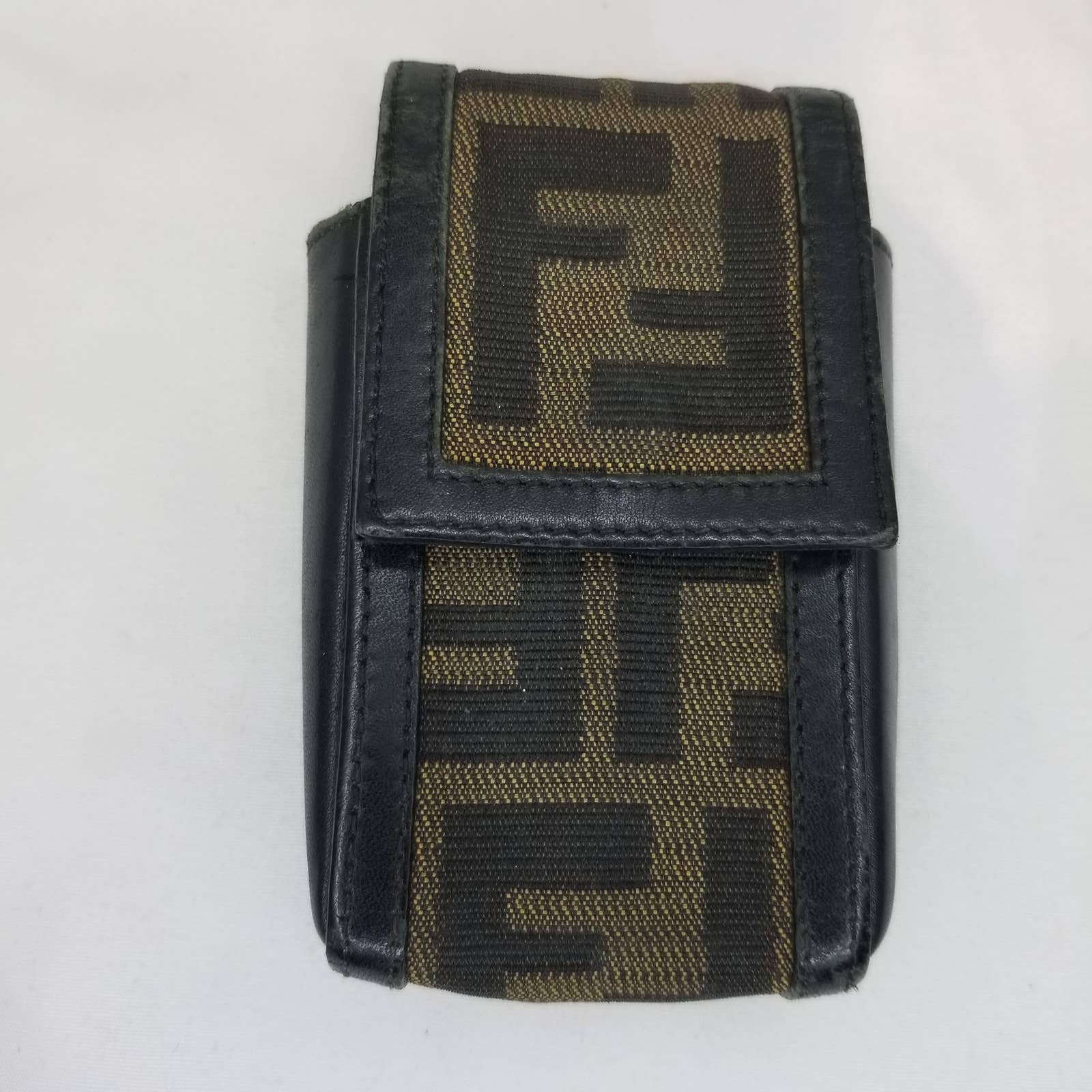 Vintage Fendi Logo Brown Cigarette Holder Case Small Pouch Modern