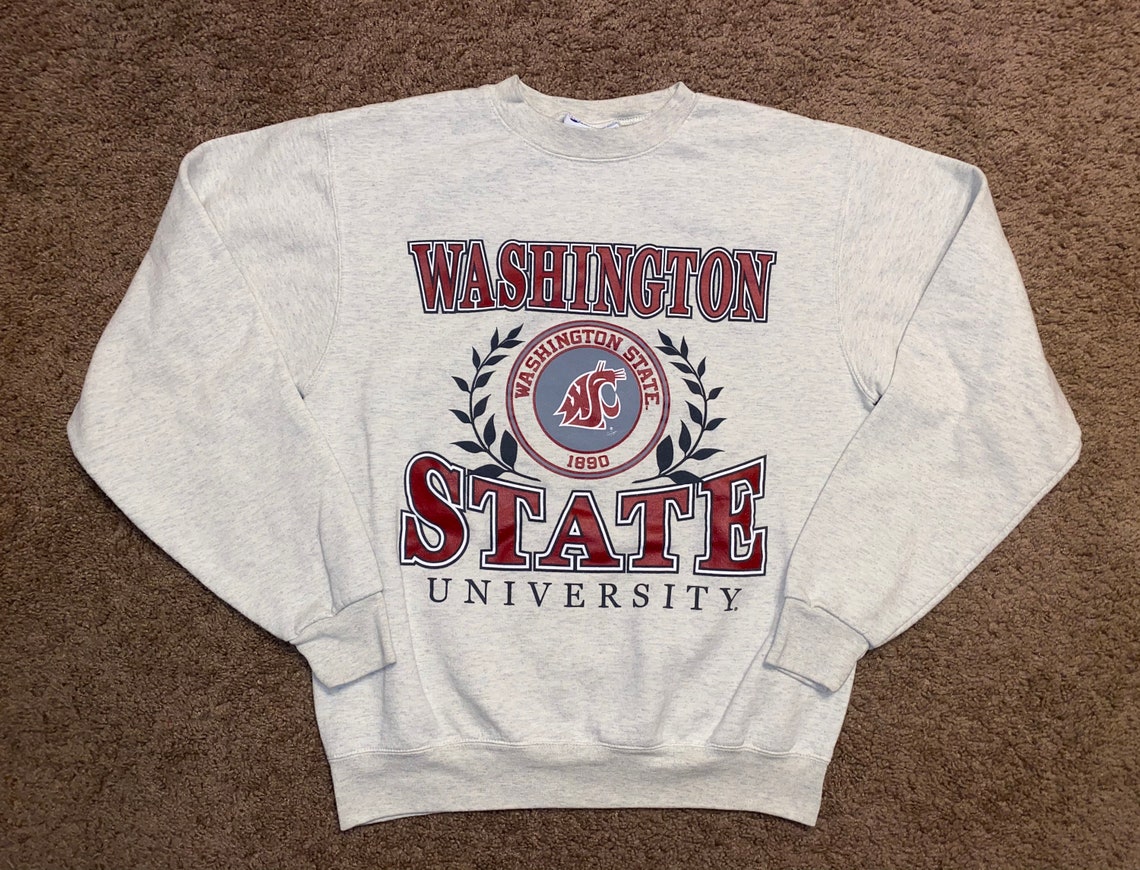 Vintage Champion Washington State Cougars Crewneck Sweatshirt | Etsy