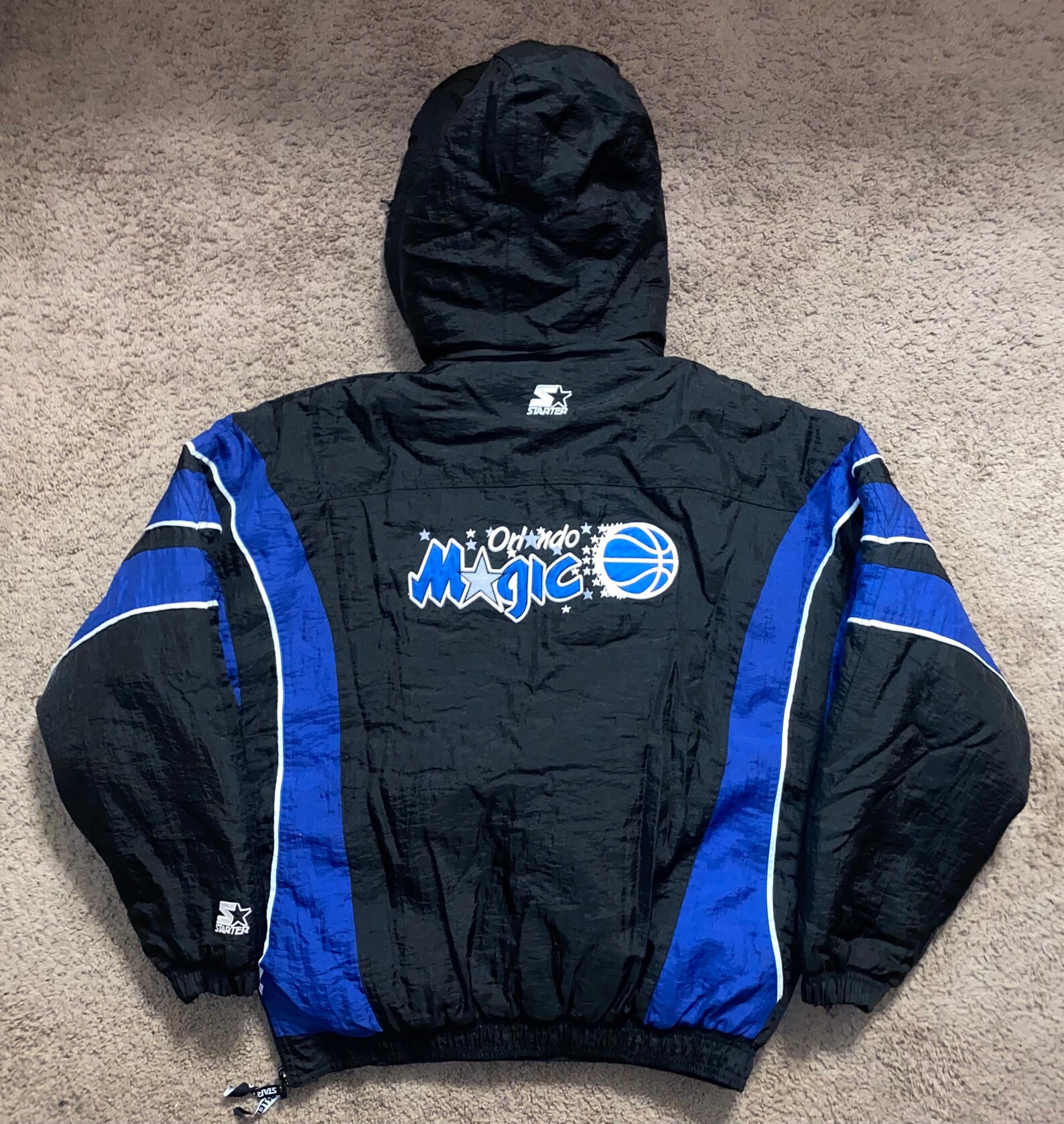 Vintage Orlando Magic Starter Jacket Kangaroo Pouch Mens Size Etsy