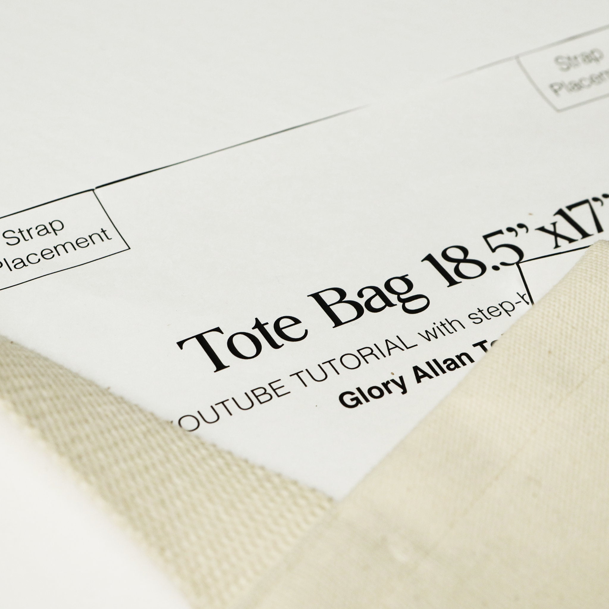 Tote Bag PDF Pattern With Video Tutorial - Tote Bag Sewing Pattern and ...