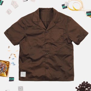 トップス SOFTHYPHEN PATTERNED CAMP COLLAR S/S Vintage Wash Tencel Camp Shirt in Olive