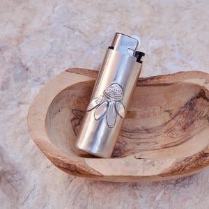 Flower Silver Lighter Sleeve Case