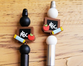 ABC Beaded Fidget Chew Stim Pen - Teacher - Student - ECE - Daycare