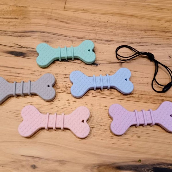 Pendentif os à mâcher en silicone pour chien - *PAS POUR LES CHIENS*