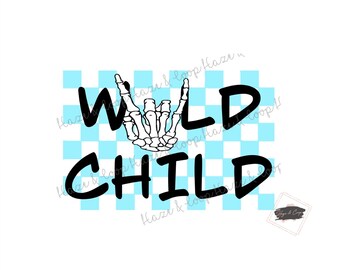 Wild Child Sublimation Designs | PNG Sublimation Design | Sublimation Digital Download | Wild Child Checkered | PNG Download