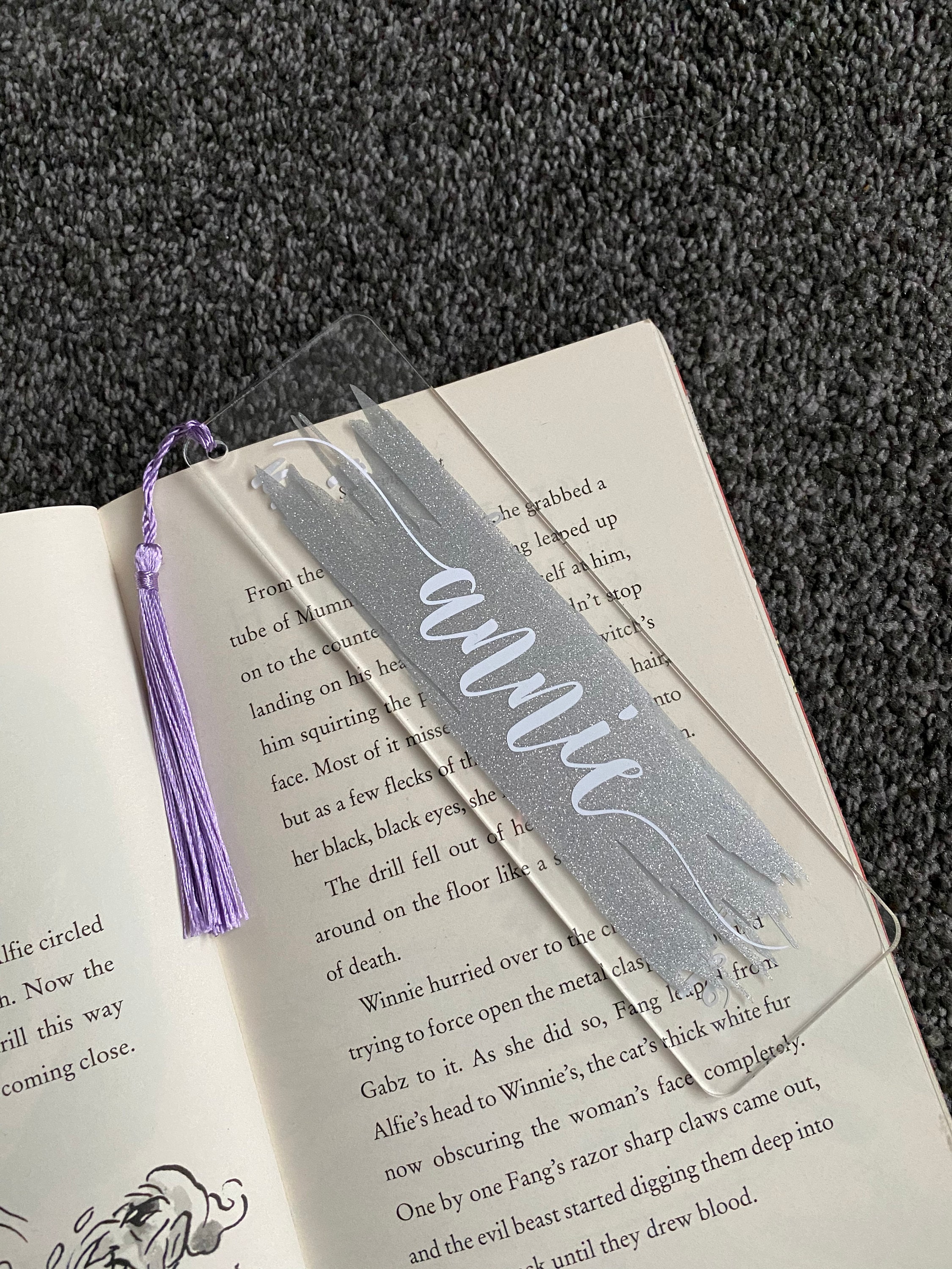 Personalised Acrylic Bookmark with tassel. Perfect gift for Etsy