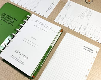 Fitness Inserts in Three Sizes | Discbound Planner to Track, Achieve, and Excel in Your Wellness Goals for 3 Months