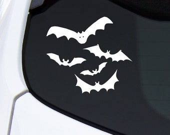 Bat Car Decal, Halloween Vinyl Sticker, Bat Lover Gift