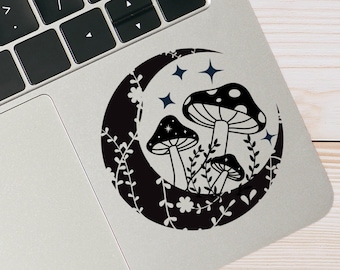 Mushroom Decal, Mushroom Moon Decal, Mystical Mushroom Decal, Cottage Core Decal, Mushroom Car Decal