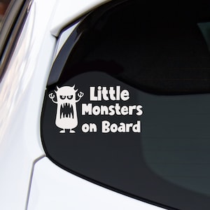 Little Monsters on Board Car Decal, Monster on Board Decal Baby on Board