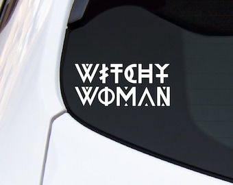 Witchy Woman Vinyl Decal, Car Laptop Decal
