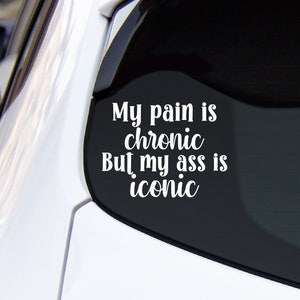Chronische pijn sticker, chronische pijn laptop sticker, fibromyalgie sticker, lupus sticker, chronische pijn auto sticker