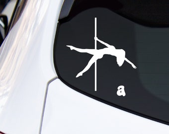 Pole Dancer Vinyl Decal, Car Laptop Water Bottle Sticker