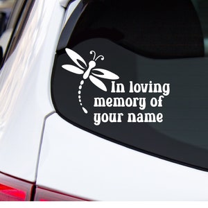 Decalque In Loving Memory, decalque personalizado para carro memorial