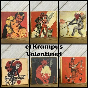 Vintage Look Krampus Block: Retro Christmas Decor E. Krampustine 1