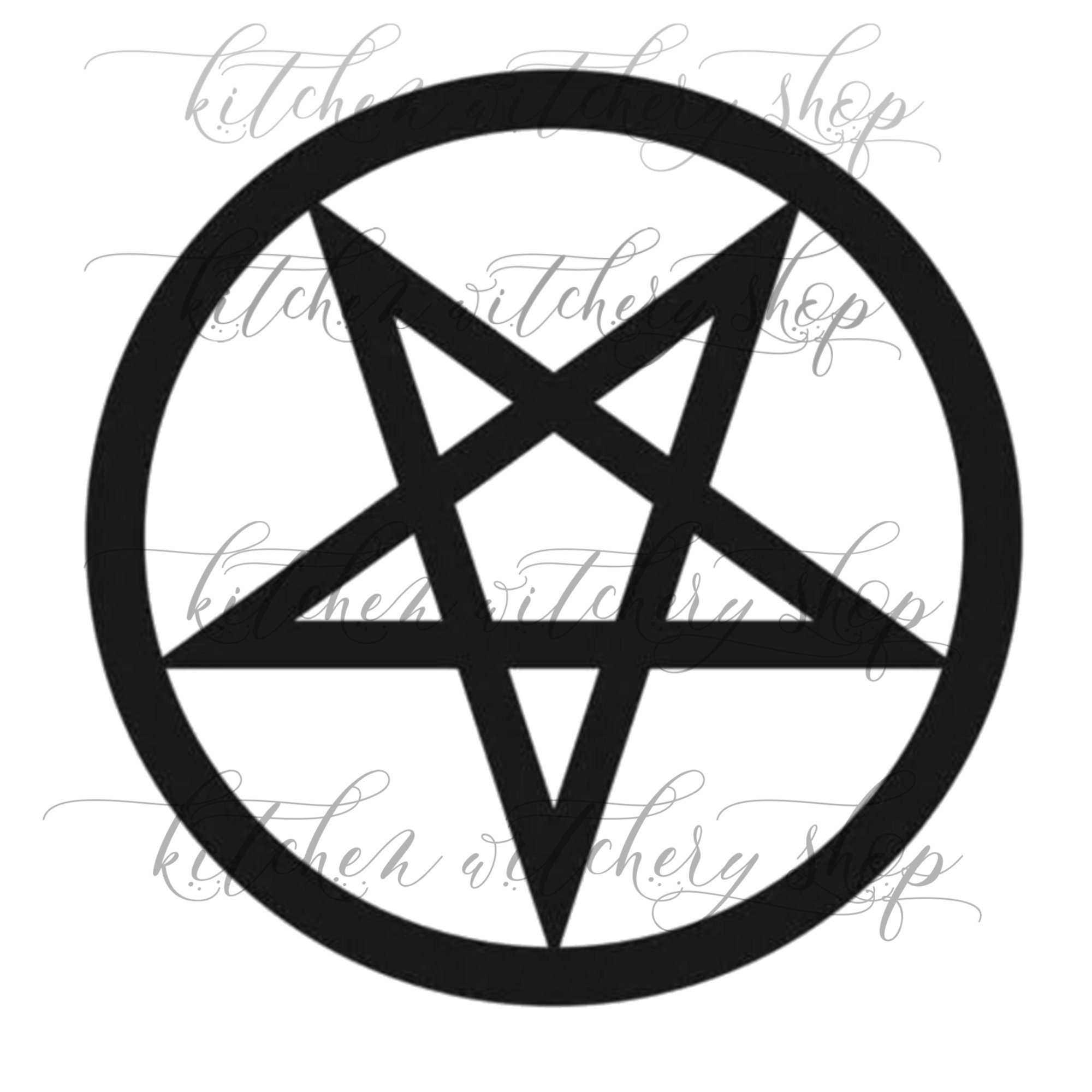 Inverted Pentagram Pentacle 6 Inch Vinyl Decal, Upside Down Pentagram, , Pagan, Satanic, Occult, Gothic, Car Decal, Laptop Decal