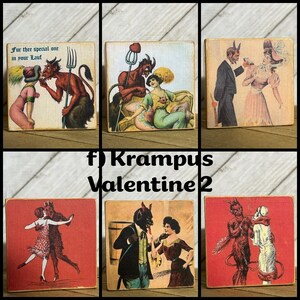 Vintage Look Krampus Block: Retro Christmas Decor F. Krampustine 2