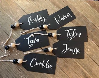 Stocking Tags, Personalized Stocking Tags, Modern Christmas Decor