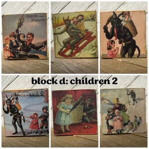 Vintage Look Krampus Block: Retro Christmas Decor D: children 2