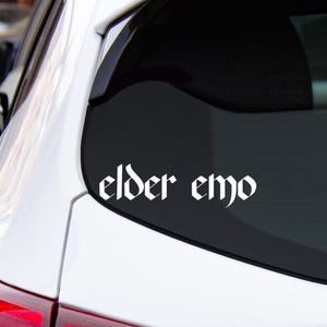Elder Emo Decal, Elder Emo Car Decal