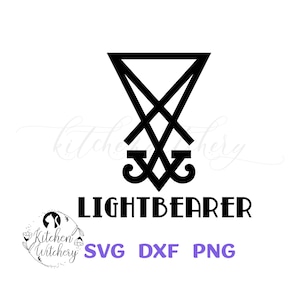 Lightbearer SVG, Sigil of Lucifer SVG,  Seal of Satan SVG