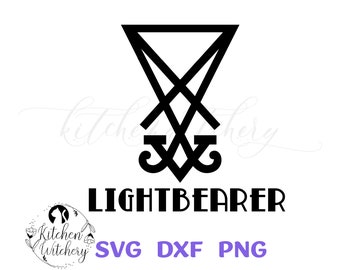 Lightbearer SVG, Sigil of Lucifer SVG,  Seal of Satan SVG