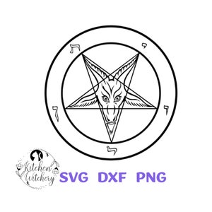 Sigil van Baphomet SVG, satanistische SVG, satanisch symbool SVG