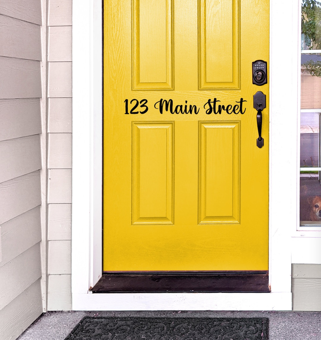 Front Door Address Decal, House Number Decal, Apartment Door Decal