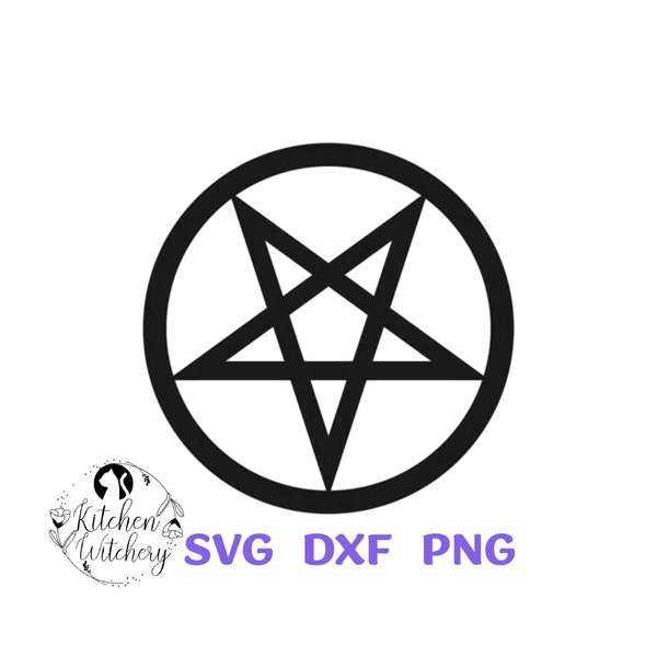 Inverted Pentagram SVG, Inverted Pentacle SVG, Satanic SVG, Witch, Pagan