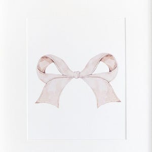 Pink Bow Wall Art: Girl Nursery Decor (Digital Download)