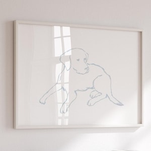 Blue Labrador Art | Boy Nursery Decor Dog | Nursery Boy Wall Art | Boy Nursery Prints | Dog Nursery Boy | Labrador Retriever