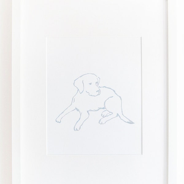 Blue Nursery Decor Dog | Labrador Art | Nursery Boy Wall Art | Boy Nursery Prints | Boy Nursery Dog | Labrador Retriever