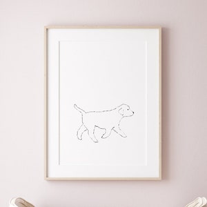 Puppy Labrador Art Print | Puppy Nursery Wall Art | Puppy Nursery Decor | Nursery Prints