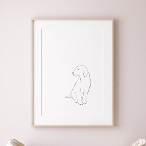 Labrador Puppy Art Print | Nursery Wall Art Puppy | Puppy Nursery Decor | Nursery Prints