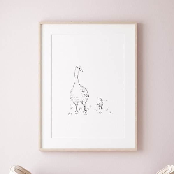 Ducks Nursery Art | Duck Nursery Prints | Nursery Decor | Ducks Nursery Wall Art | Printable Wall Art | Minimal Nursery Wall Art | Vintage