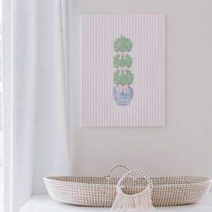 Rosa Chinoiserie Ingwerglas Kunstdruck: Preppy Kinderzimmer Dekor (Digitaler Download)