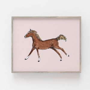 Horse Print, Nursery Wall Art, Nursery Prints Girl, Horse Nursery, Farm Nursery, Nursery Decor Girl, Watercolor Horse, Printable Horse