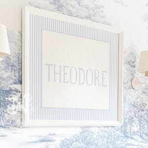 Custom Name Nursery Wall Art: Personalized Baby Nursery Decor (Printable)