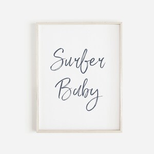Surfer Baby | Beach Nursery Decor | Surfer Print | Nursery Decor | Beach Baby Shower | Digital Download