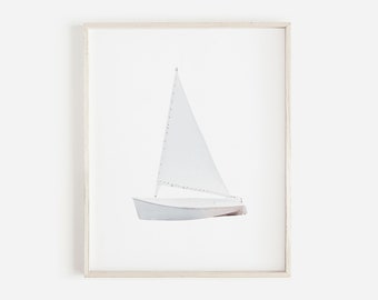 Sailboat Wall Art | Sailboat Print | Coastal Wall Art | Printable Wall Art | Coastal Art | Nursery Prints | Nautical Wall Art