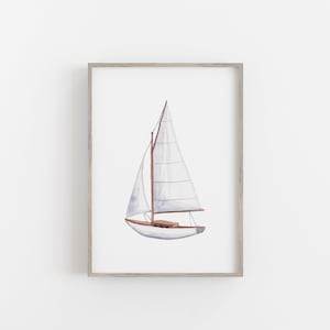 Sailboat Print | Beach Decor | Beach Themed Decor | Beach Nursery Decor | Nautical Print | Beach House decor | Coastal Nursery Art