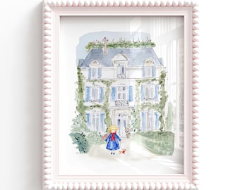 Madeline in Paris Art Print: French Nursery Decor (Printable)